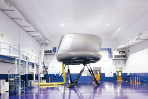 The EASA-Approved Full Flight Level D Simulator from a distance. 